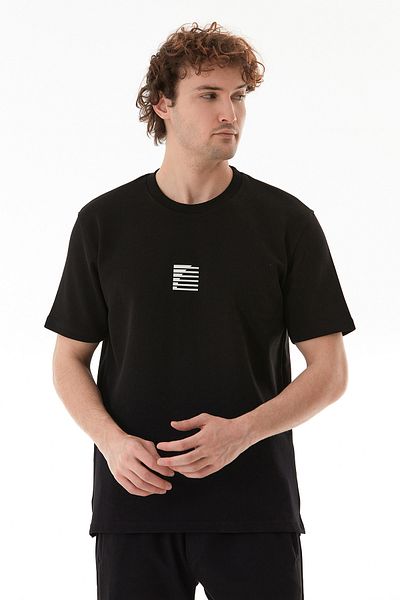Fulla Moda Μπλουζάκι Basic Embossed Tok Fabric Oversize