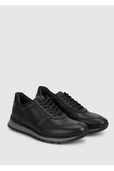 Provoq Men's Black Leather Shoes