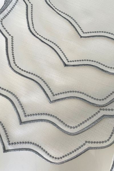Hevia Home Embroidered Simple and Stylish 6 Pcs Linen American Service - Linen Supla