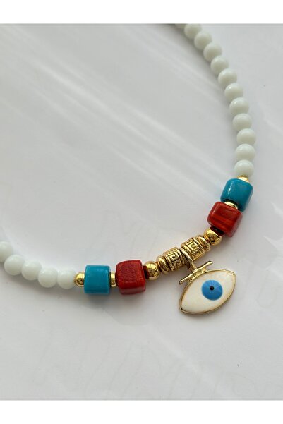 mibrillo قلادة من الخرز الزجاجي في الطابق السفلي مفصلة من الخرز