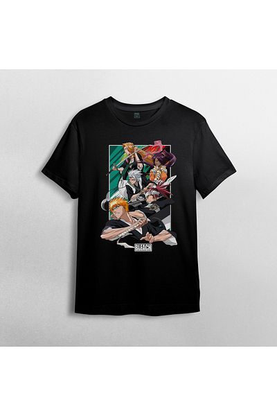 Pixxa Bleach Anime Manga Unisex 100% βαμβακερό μπλουζάκι με λαιμόκοψη μοντέλο 8