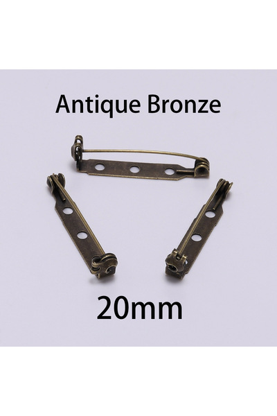 Choice برونز - 20 مم 20 قطعة 20 25 32 38 مم مشبك بروش قاعدة دبابيس قفل أمان ف...