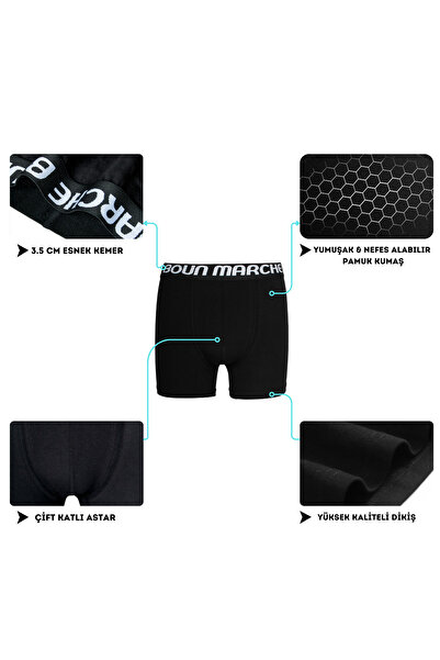 BOUN MARCHE Men's Boxer Lycra Premium Box of 6 Gloria