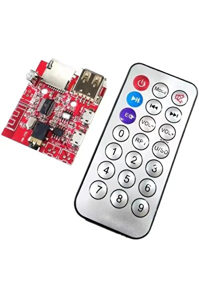 CNL Bluetooth 4.1 Amplikatör Ses Müzik Mp3 Modülü-ır Uzaktan Kumandalı