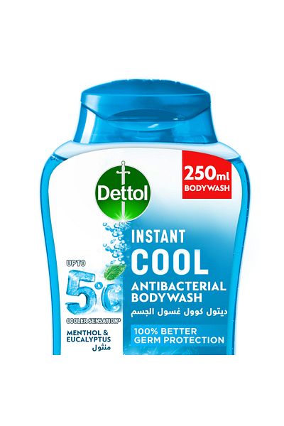 Dettol Cool Shower Gel & Body Wash, Menthol & Eucalyptus Scent, 250ml