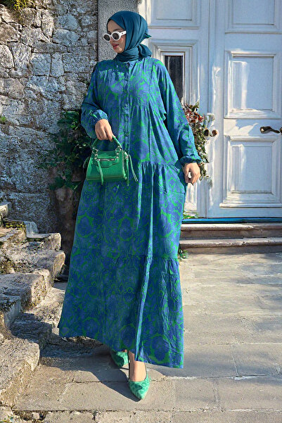 Cockatoo Γυναικείο μακρύ φόρεμα με έθνικ σχέδιο από ύφασμα βισκόζης