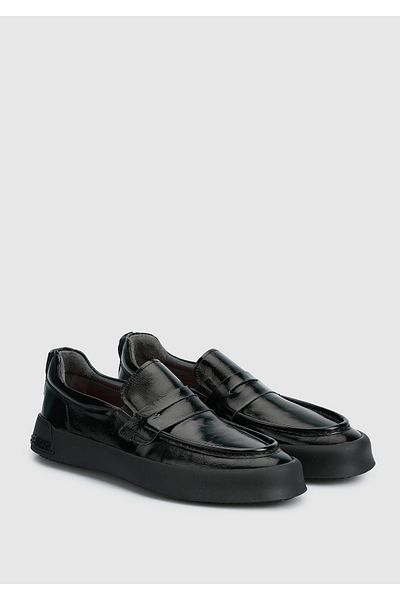 Provoq Black Leather Men's Shoes