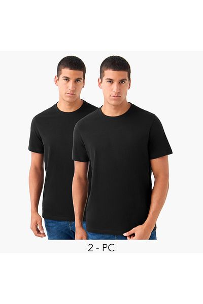 FAV Set of 2 - Crew Neck T-shirt with Short Sleeves