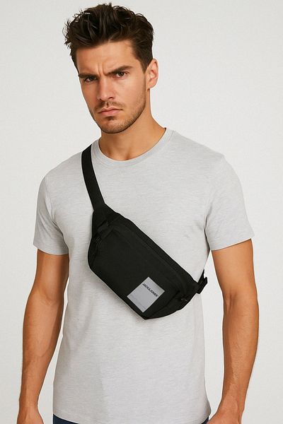 Jack & Jones Men's Black Waist Bag