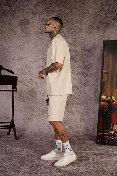 king brich Σετ σορτς Unisex με στάμπα Oversize