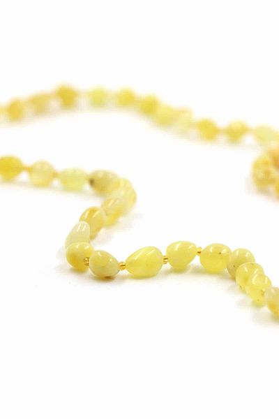 SAURACHI Certified Yellow Natural Stone Drop Amber 12-14Gr Adult Necklace