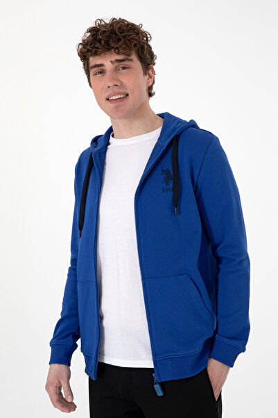 U.S. Polo Assn. Erkek Saks Örme Hırka 50289028-VR045