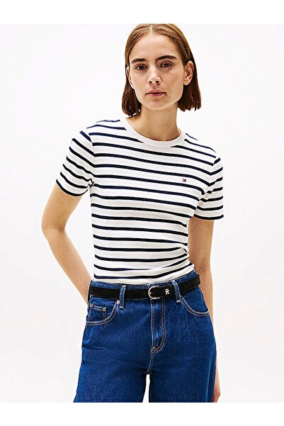 Tommy Hilfiger SLIM CODY C-NK SS Kadın T-shirt WW0WW405870BF