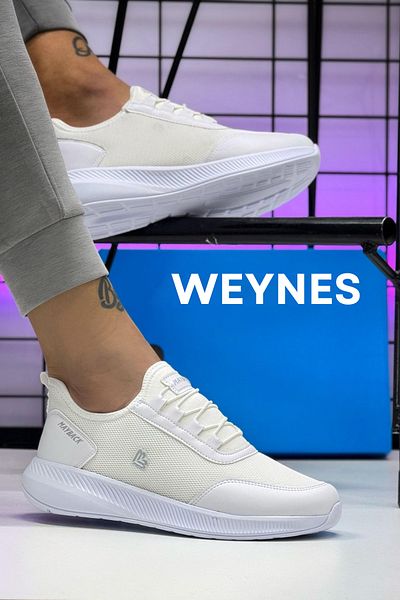 Weynes Unisex bílá síťovaná denní ortopedická sportovní obuv WSB4018