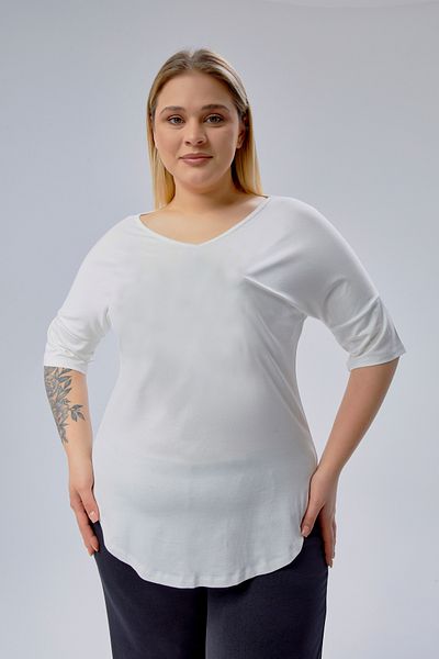 Curvy Trend Plus Size Half Sleeve Side Slit Blouse
