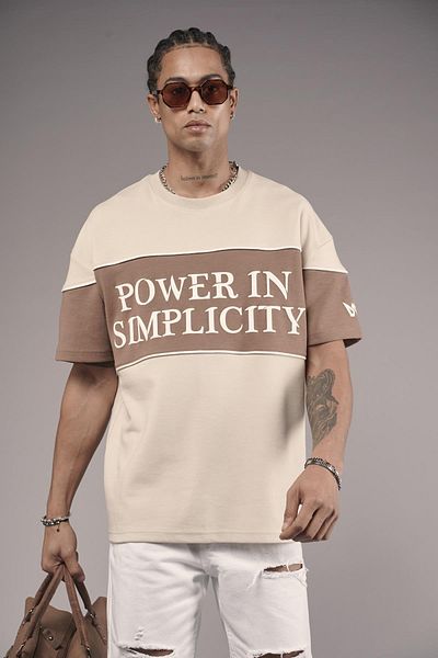 king brich Μπλουζάκι Unisex Oversize με λαιμόκοψη και λεπτομέρεια από σωλήνωση