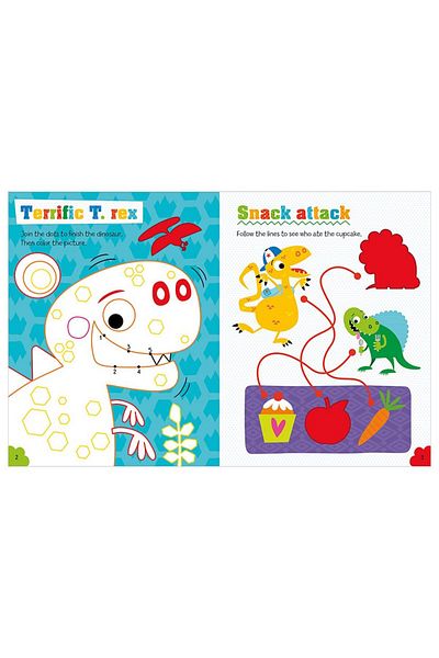 Kolektif Kitap Make Believe Ideas Never Touch a Dinosaur Sticker Activity Book