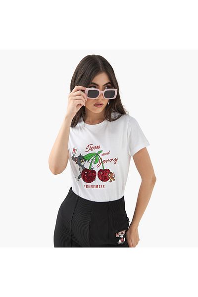 SP Characters Tom and Jerry Print T-shirt