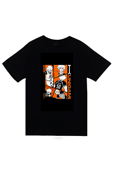 fame-stoned Blue Lock Yukiyama Kenyu Anime Štampano Unisex 100% pamuk Crna T-...