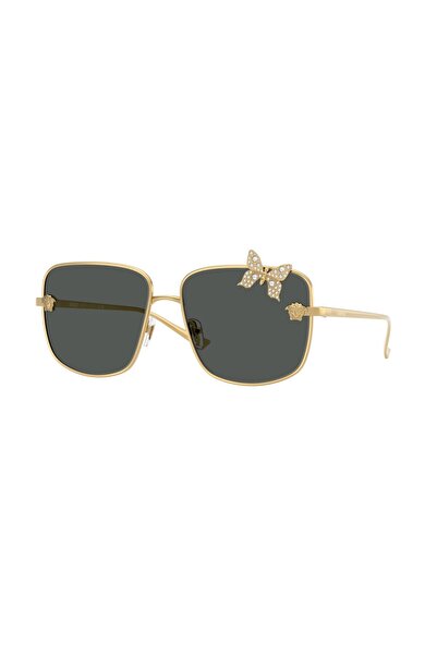Versace VE2282/1002/87 Kadın Güneş Gözlüğü Gold Metal Çerçeve Yeşil Lens UV400