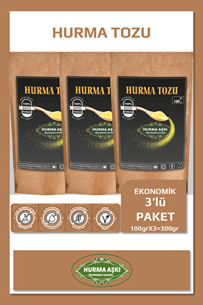 Hurma Aşkı HURMA AŞKI Hurma Tozu 3X100Gr