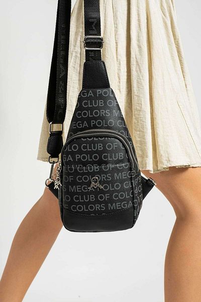 Getcho Lenglet Women's Body Bag Bag Monogram Patterned Suitable for Daily Use with Zippered Adjustable Strap