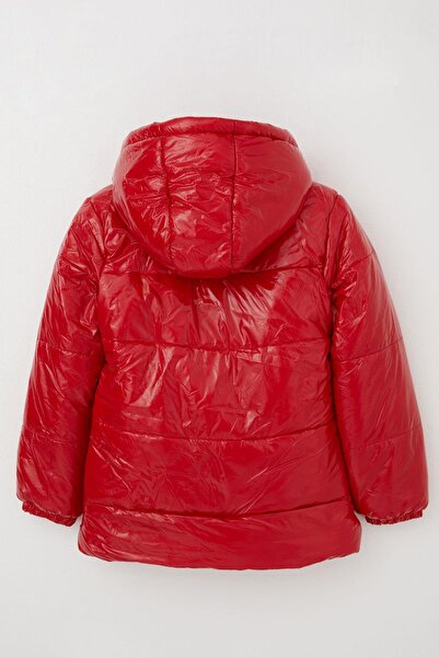 esso mandolin Boy's Coat Emblem Hooded Zippered 6-10 Years, Red