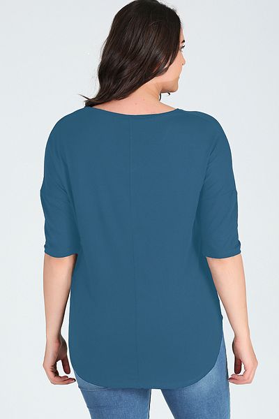 Curvy Trend Plus Size Lighthouse Salty Printed Half Sleeve Side Slit Blouse