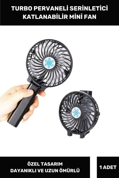Genel Markalar Taşınabilir Cep Boyu Usb Şarjlı 3 Kademeli Sessiz Mini Fan Per...