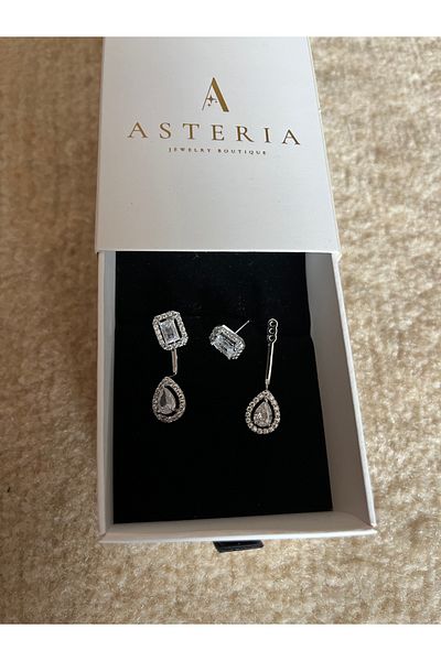 Asteria Jewelry فوضى إسقاط الأقراط الحجر