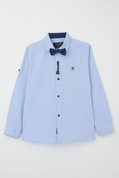 Breeze Boy's Shirt with Bow Tie 8-12 Years, Light Blue