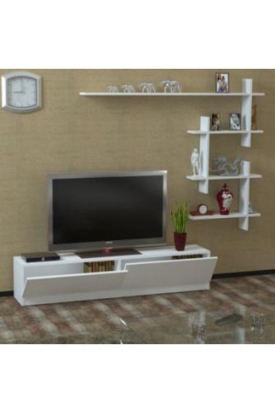 SAHABA Ahenk white TV table