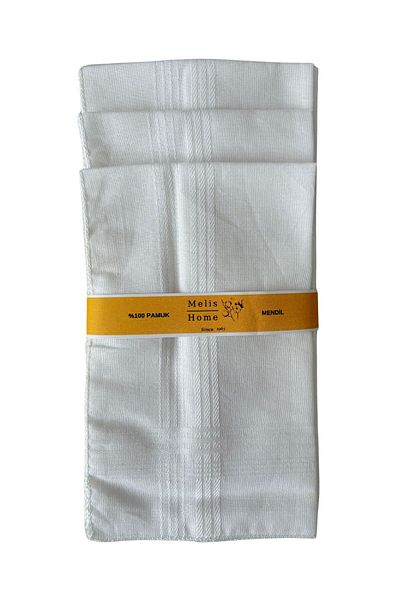 Melis Home 12 White Wipes - 39x39 Cm.100% Cotton