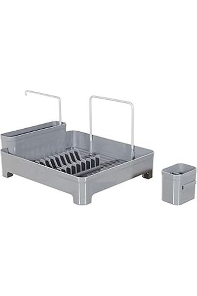Mu Art Primanova Kıev Cloth Hanging Dish Rack with Detachable Spoon Holder Gray M-E74-07