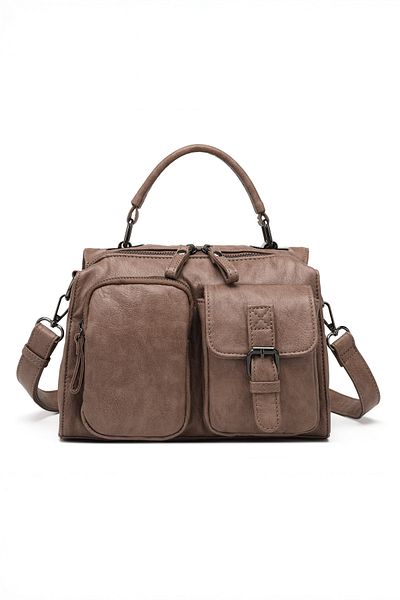 Getcho Chase Women's Mink 3-in-1 Leather Bag – Large Volume Zipper Suitable for Back Shoulder and Hand Use