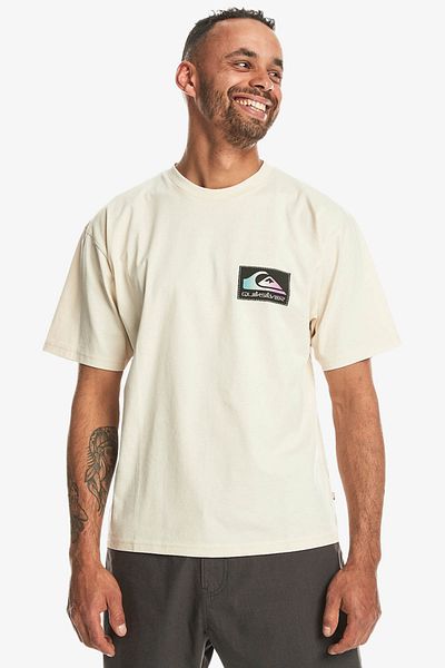 Quiksilver BACKFLASH TEES Μπεζ ανδρικό κοντομάνικο μπλουζάκι