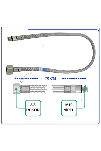 Artema A3157596YP Flex Hortum M10x1x18xG3/8 70CM DN6 Soğuk