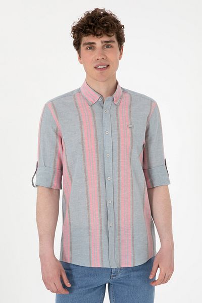 U.S. Polo Assn. Men's Cherry Long Sleeve Shirt 50299576 -Vr223