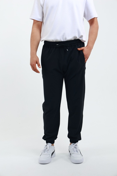 OXVİN Cushy Cool Men's Oversize Loose Cut Elastic Leg Zippered Parachute Trousers with Back Pocket