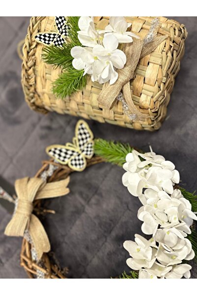 Marrone Απλά και κομψά αυθεντικά ανοιξιάτικα κλαδιά - Στολίδι για την πόρτα του καλαθιού