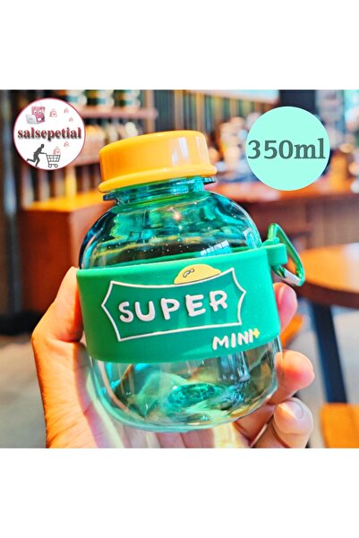 Salsepetial Mini Renkli Su Şişesi 350ml Figürlü Renkli Mini Suluk Matara 350ml