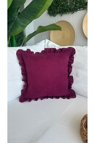 Decamor home Vintage Ruffled Cherry Blossom Throw Pillow Cover 1 Pc