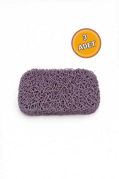 Valerine Life Dozator de săpun liliac, anti-alunecare, cu textura ondulată, cu uscare rapidă, cu scurgere de apă, 7x11cm 3 buc.