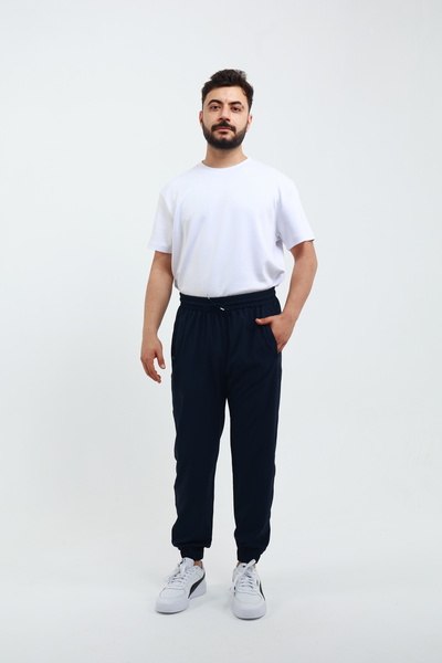 OXVİN Cushy Cool Men's Oversize Loose Cut Elastic Leg Zippered Parachute Trousers with Back Pocket