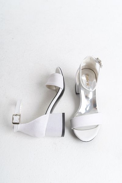 Pabrik White Girl's Heeled Shoes, Girl's Evening Dress Shoes