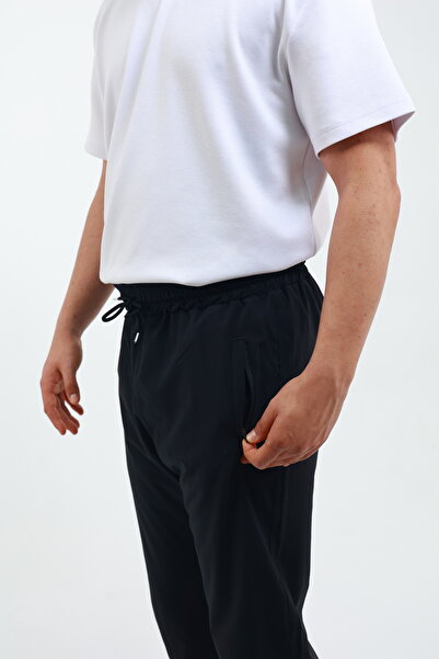 OXVİN Cushy Cool Men's Oversize Loose Cut Elastic Leg Zippered Parachute Trousers with Back Pocket