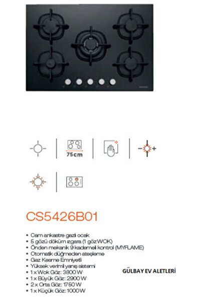 Silverline Cs5426b01 9 Kademeli Siyah Ankastre Ocak