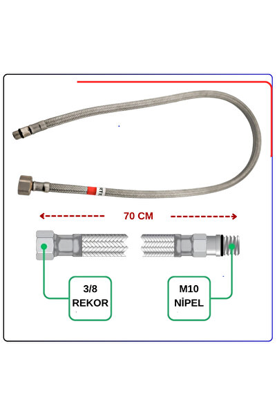 Artema A3157598YP Flex Hortum M10x1x18xG3/8 L700MM DN6(10 Sıcak