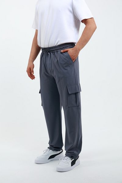 OXVİN Cushy Cool Ανδρικό Oversize Loose Cut Parachute Cargo Pocket Ρυθμιζόμενο φαρδύ παντελόνι με κλιπ ποδιών