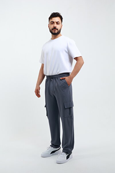 OXVİN Cushy Cool Men's Oversize Loose Cut Parachute Cargo Pocket Adjustable Leg Clip Baggy Pants